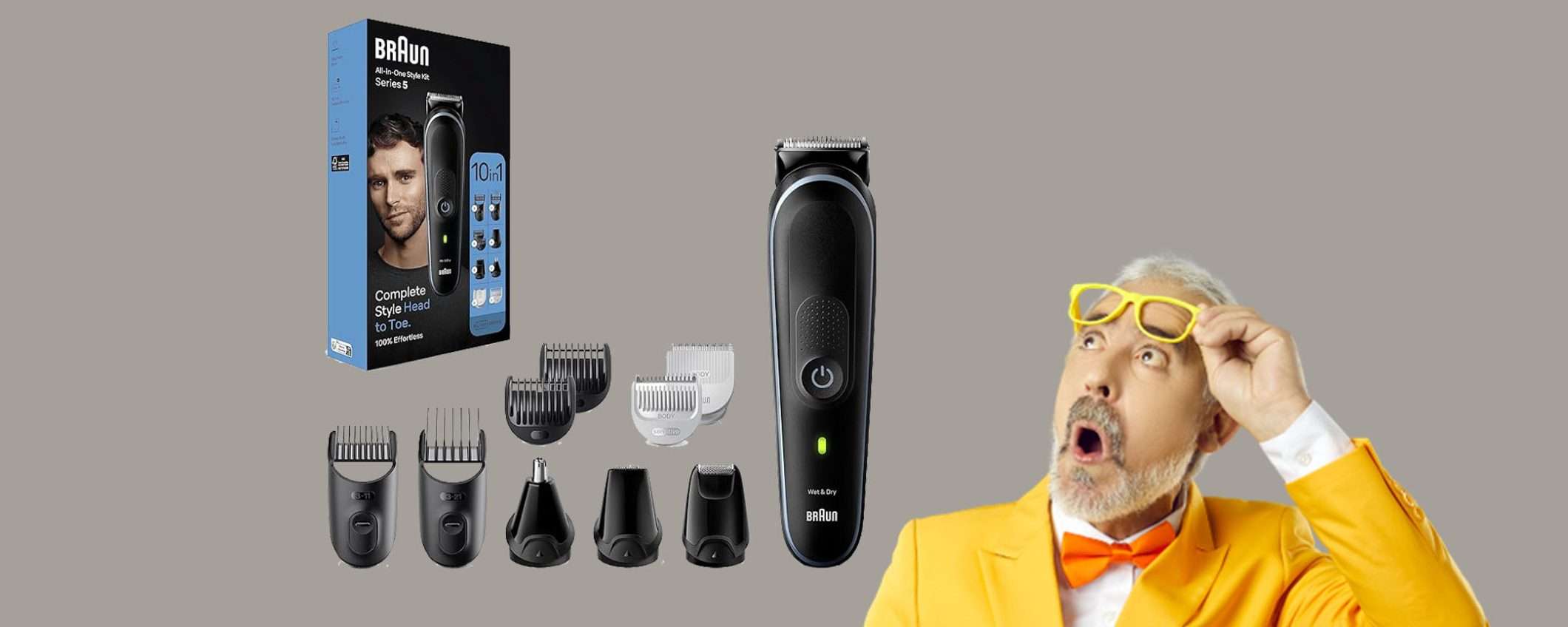 Rasoio elettrico per barba e capelli Braun in offerta TOP su Amazon