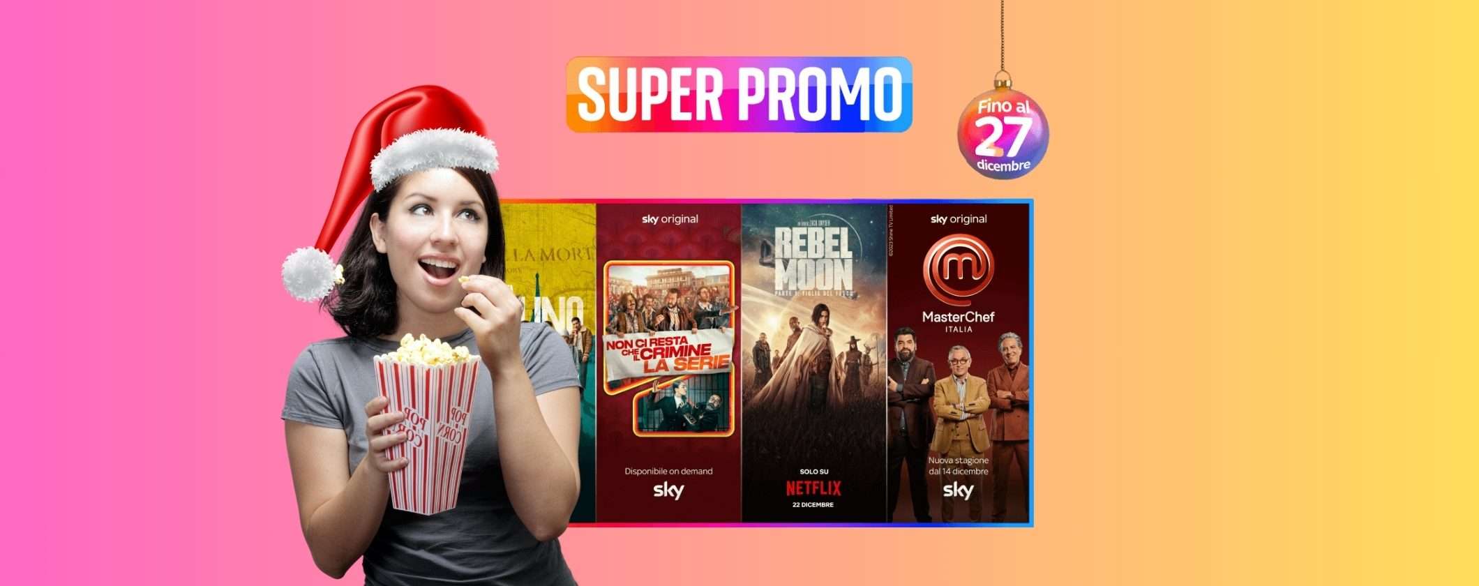 Sky TV + Netflix: scopri la Super Promo di Natale che SPACCA