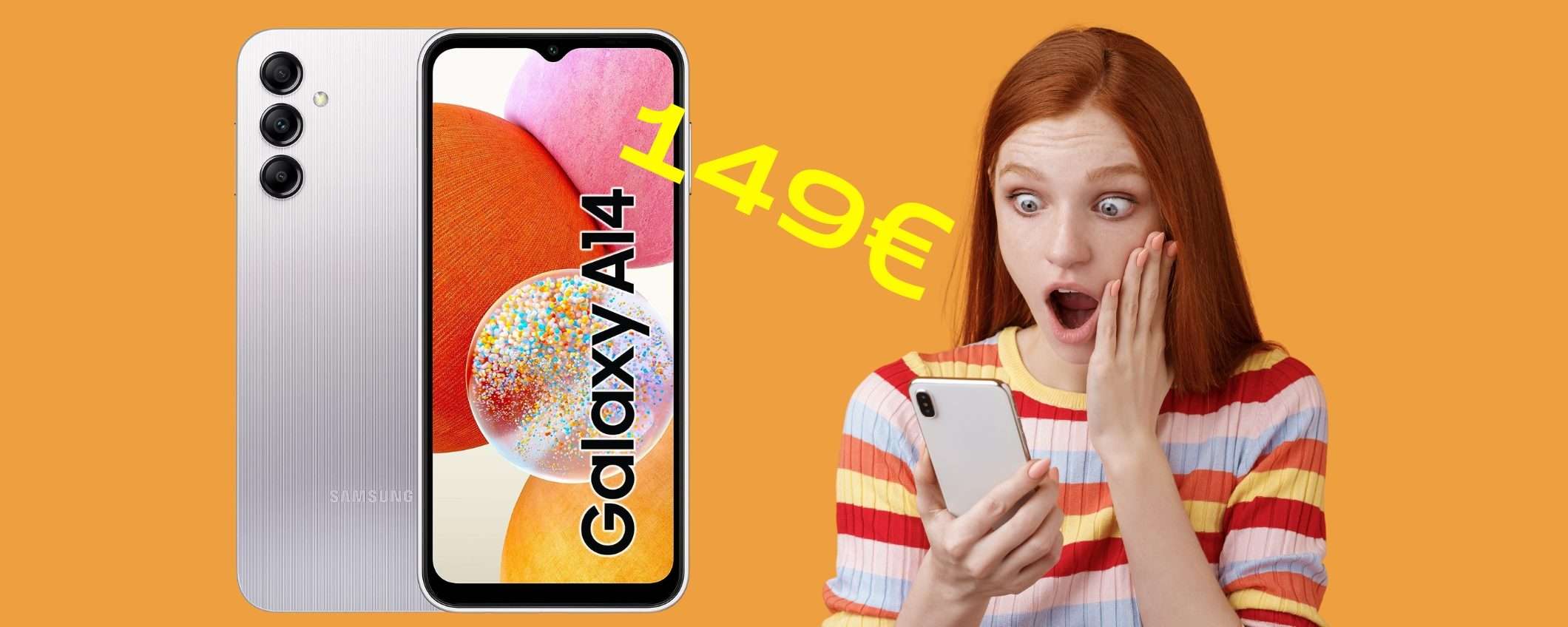 Smartphone economico di qualità? Samsung Galaxy A14, ora 149€