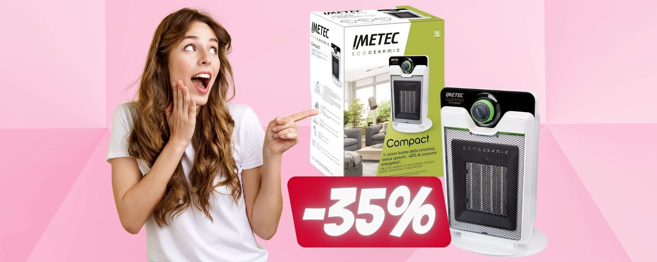 Stufetta elettrica Imetec: CONSUMA POCO e costa niente (-35%)