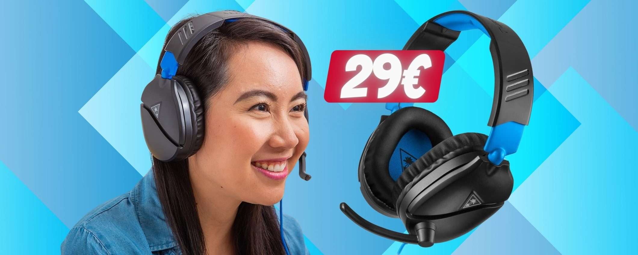 Turtle Beach Recon: cuffie da gaming PS5/PS4, Xbox, NS e PC a 29€