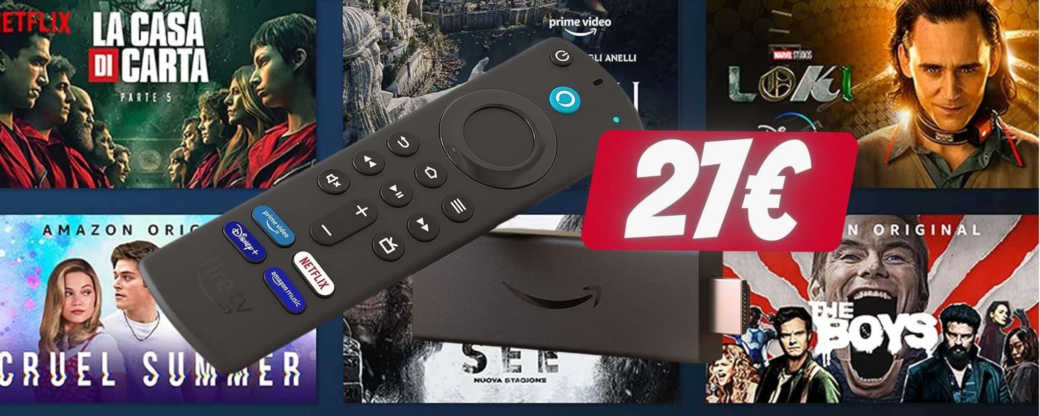 TUTTI i film che vuoi con APPENA 27€ grazie ad Amazon Fire TV Stick