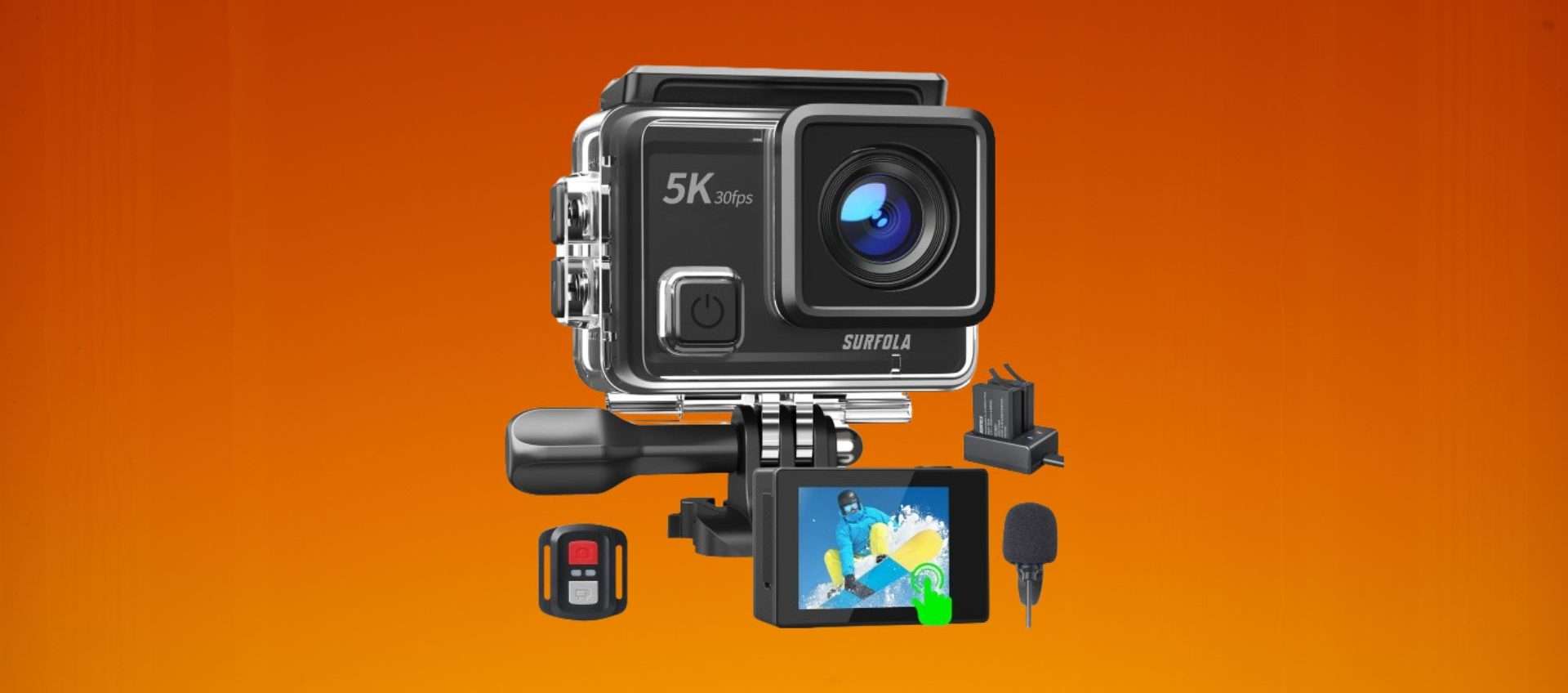 Action Cam 4K, offerta folle: con il DOPPIO sconto crolla a meno di 70€