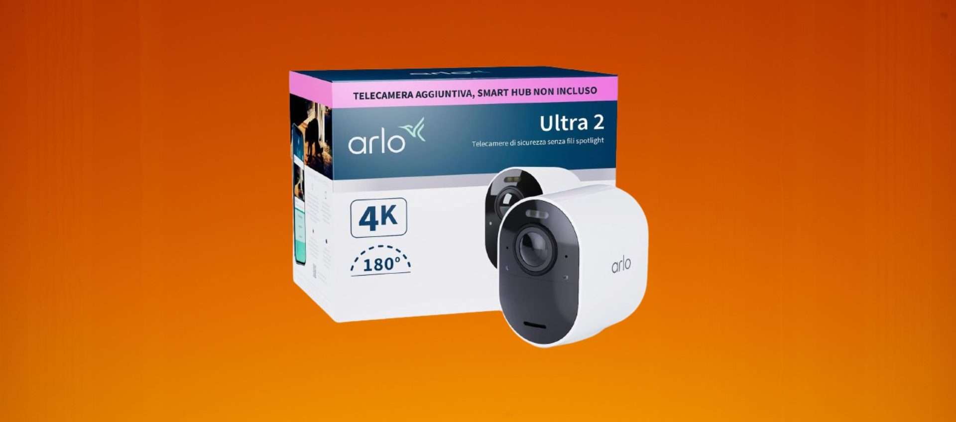 Arlo Ultra 2 in offerta su Amazon: risparmia 140€ su questa eccellente telecamera Wi-Fi per esterno