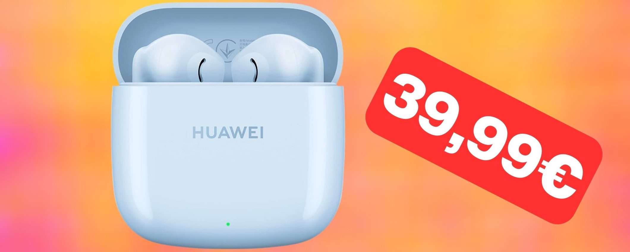 Huawei FreeBuds SE 2, auricolari a lunga durata a soli 39 euro su Amazon