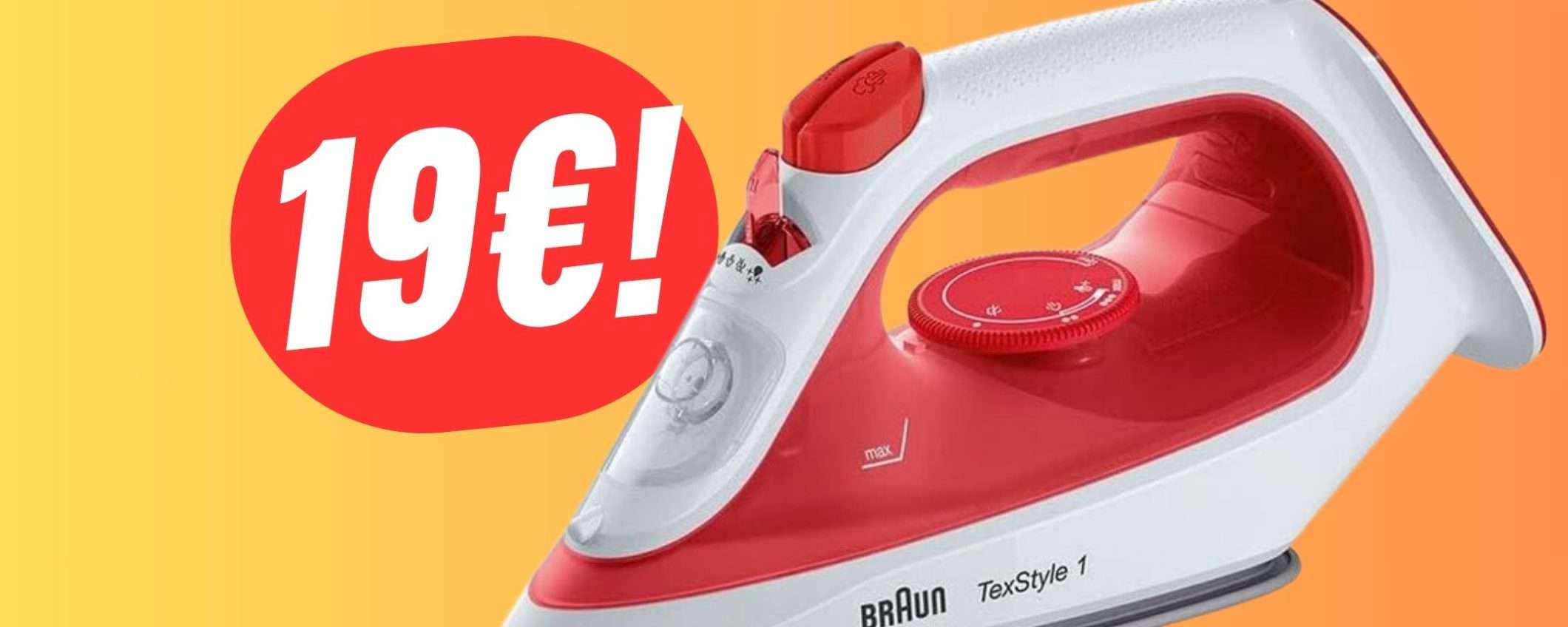 PREZZO FOLLE per il Ferro da Stiro Braun: solo 19€!