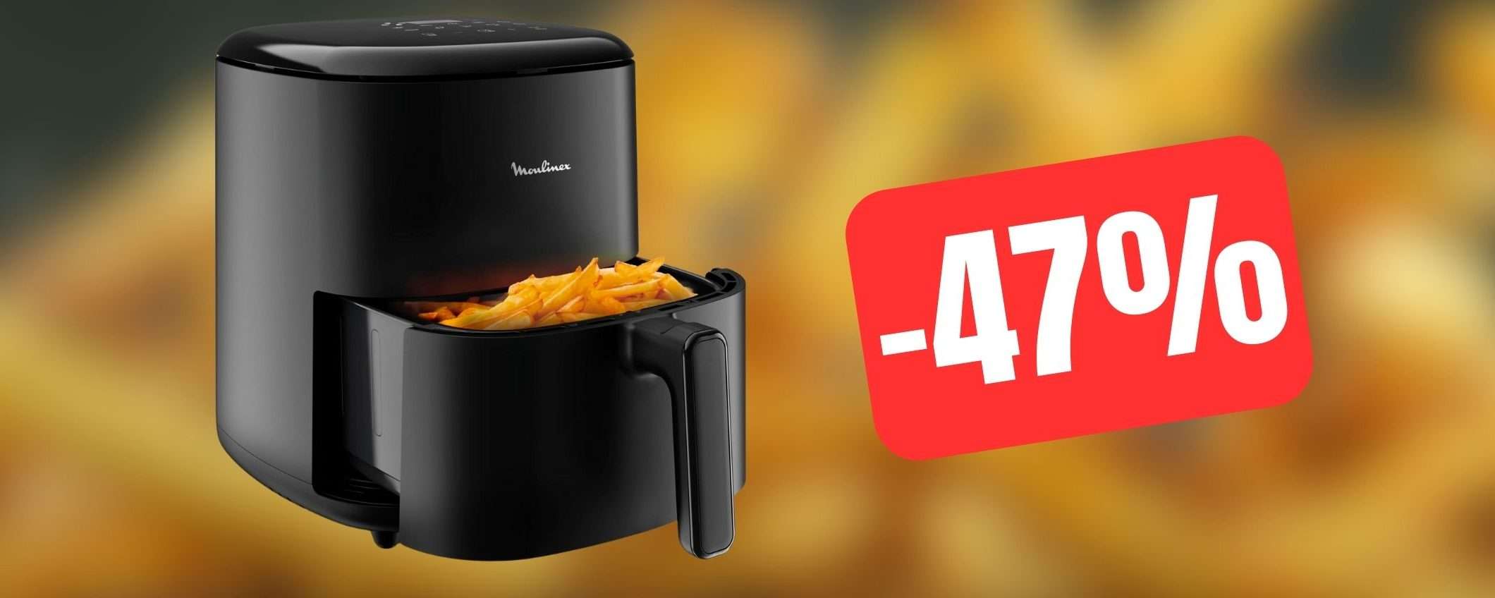 Cuoci di TUTTO con la friggitrice ad aria Moulinex in offerta Amazon (-47%)