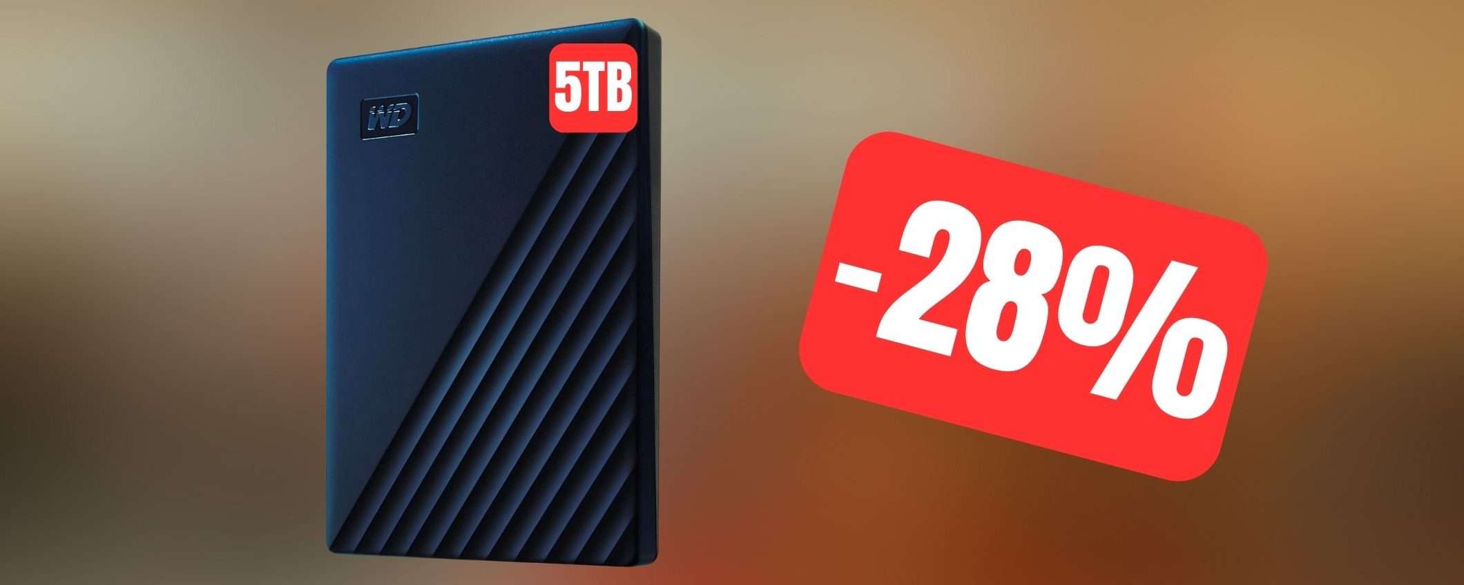 Hard disk esterno 5TB per Mac ad un SUPER PREZZO su Amazon (-28%)