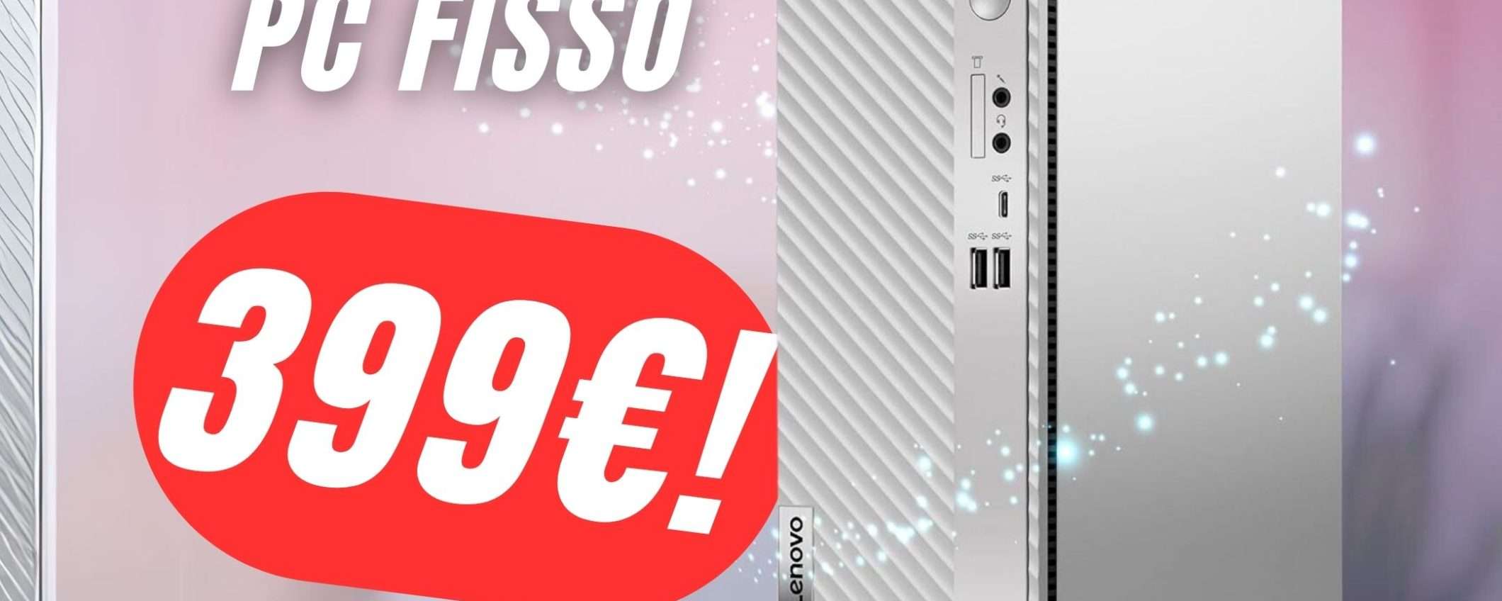 PREZZO BOMBA per il PC Fisso Lenovo con Intel Core i3, 512GB SSD e molto altro!