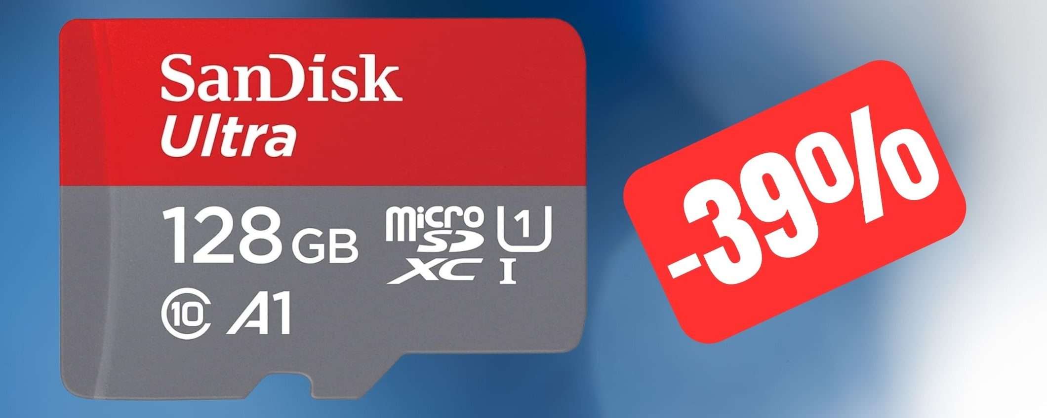 MicroSD SanDisk Ultra da 128GB a prezzo BASSISSIMO su Amazon