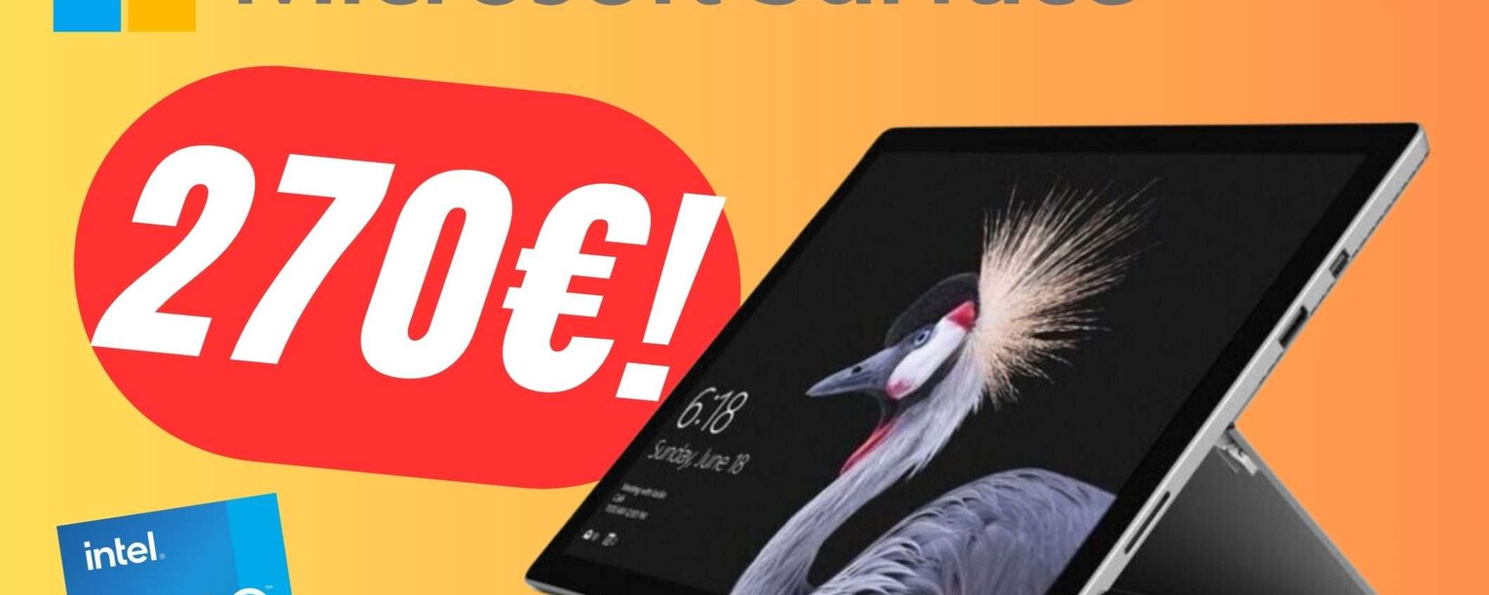 SCONTO SHOCK per il Microsoft Surface Pro 5: ben 190€ in meno!