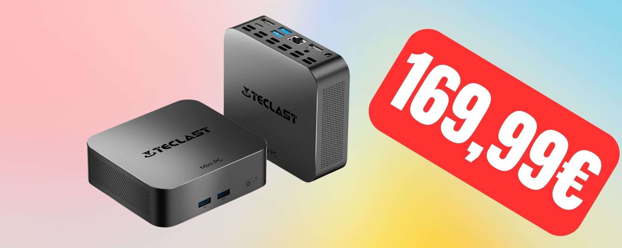 Mini PC con 16GB di RAM e SSD da 512GB: solo 169,99€ su Amazon