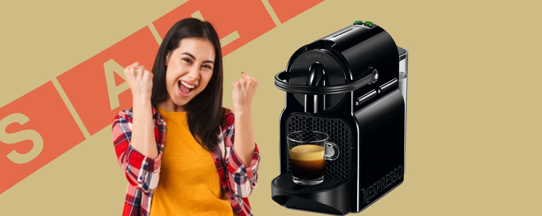 Nespresso Inissia macchina per caffè+40€ di caffè in regalo in sconto TOP