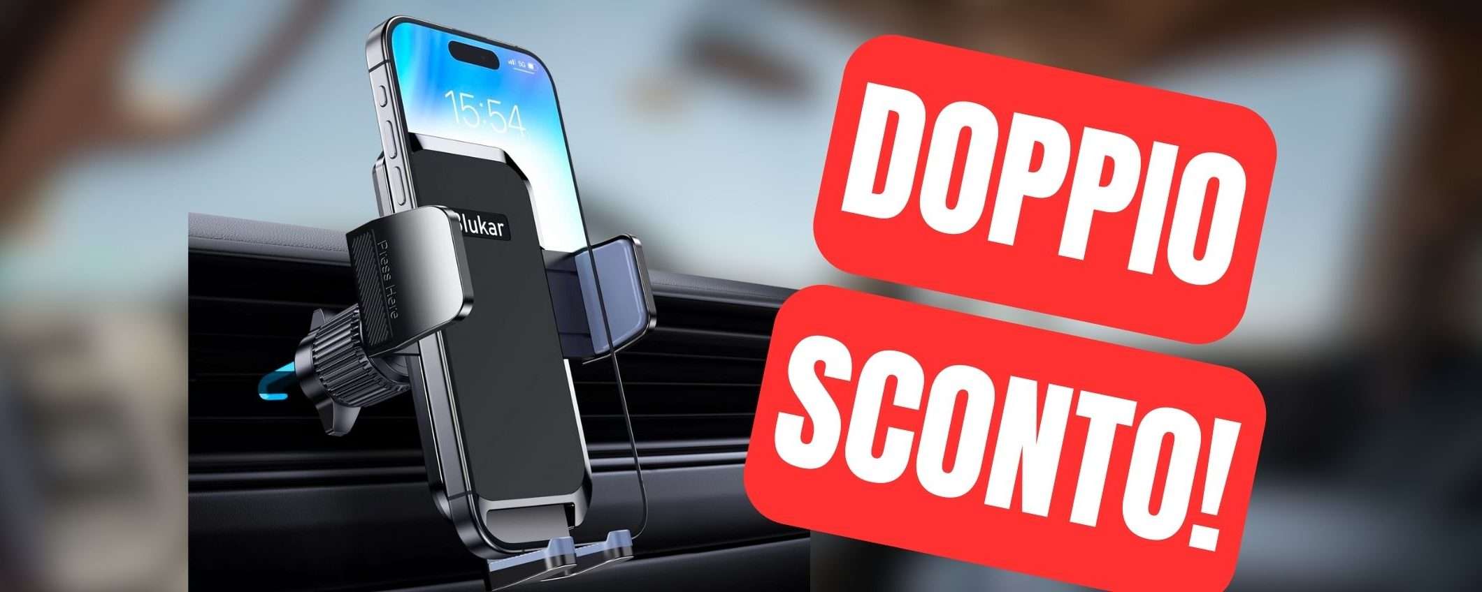 Porta cellulare per auto a prezzo stracciato: DOPPIO SCONTO Amazon