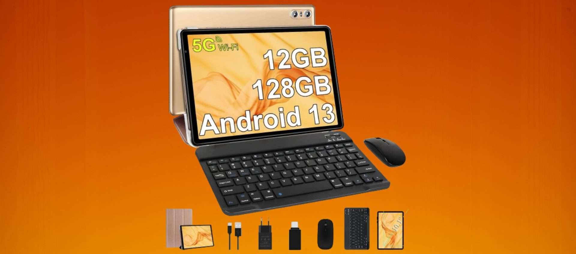 Tablet con Android 13 e tastiera a soli 89,99€ grazie ad una MEGA offerta di Amazon