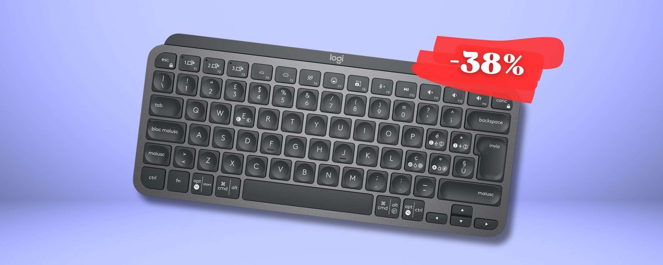 Logitech MX Keys Mini solo POCHI pezzi disponibili con sconto del 36%