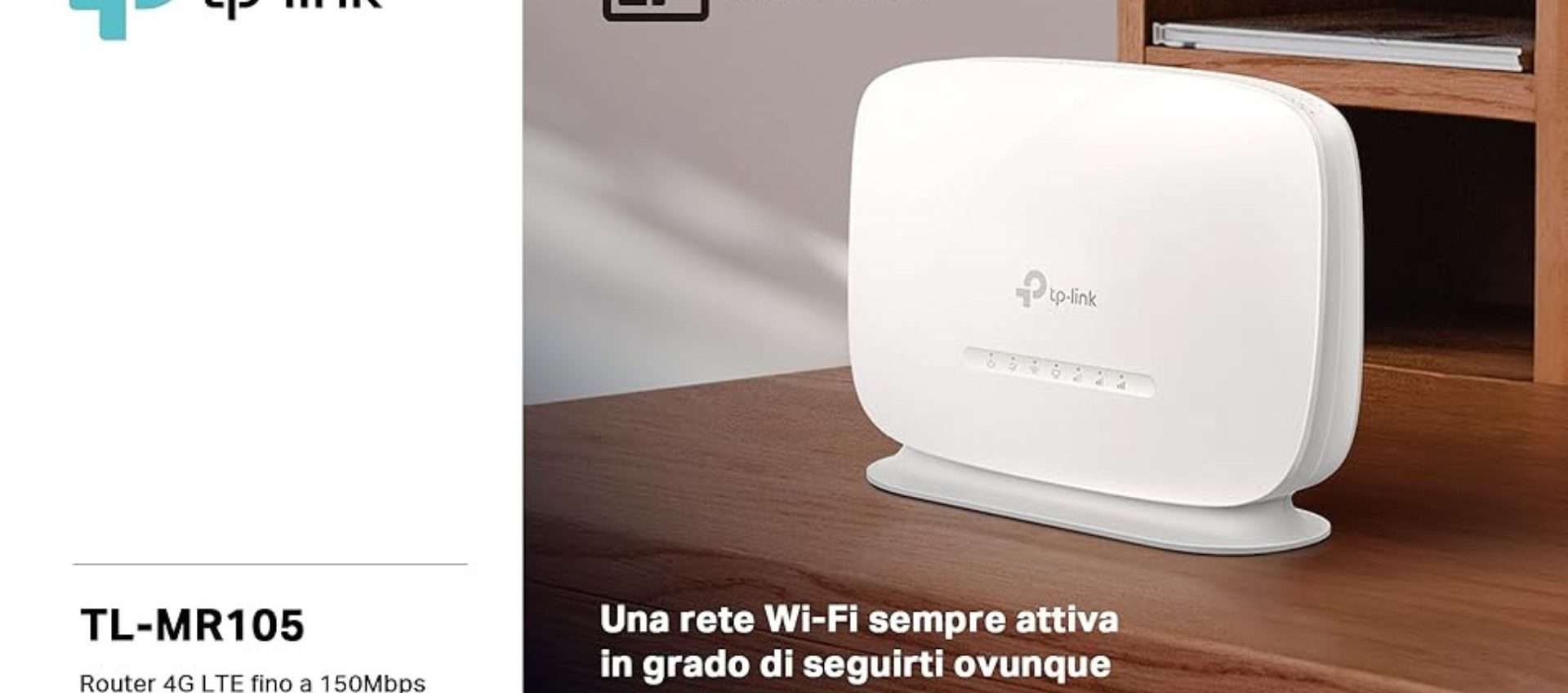 Router 4G della TP-Link in offerta a 46,99€: rete veloce ovunque, anche in viaggio