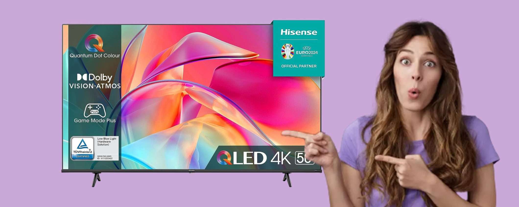 TV Hisense Smart 4K QLED da 50