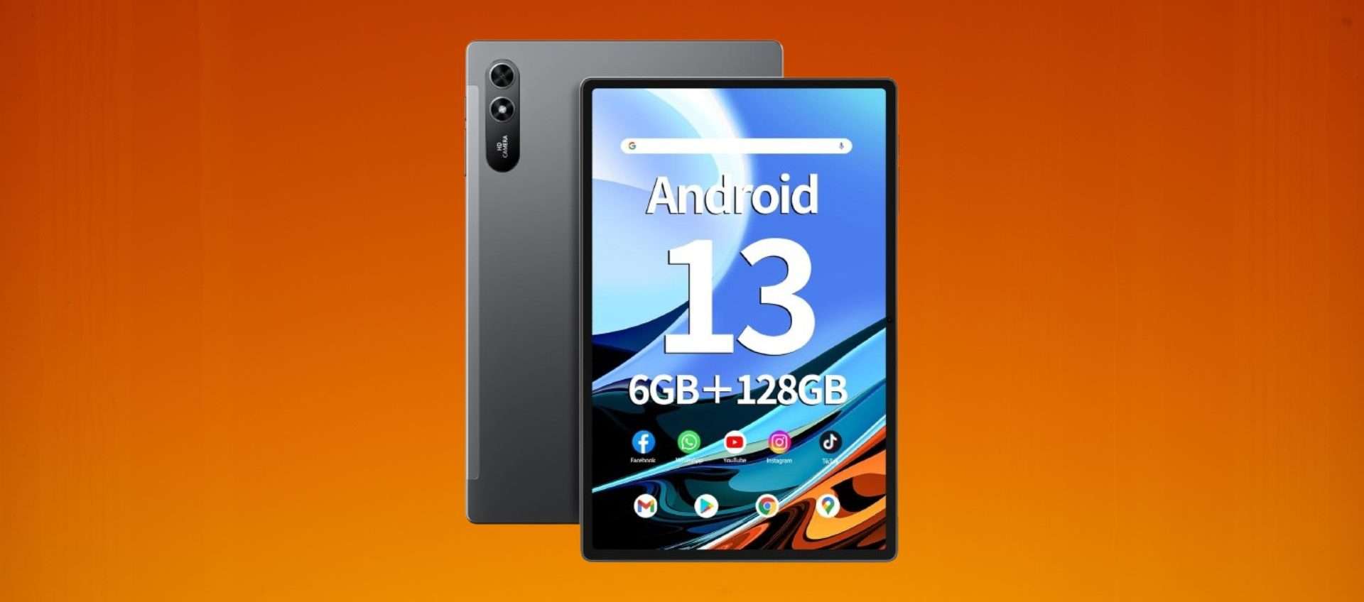 Tablet Android 13, mega offerta su Amazon: tuo a soli 86€