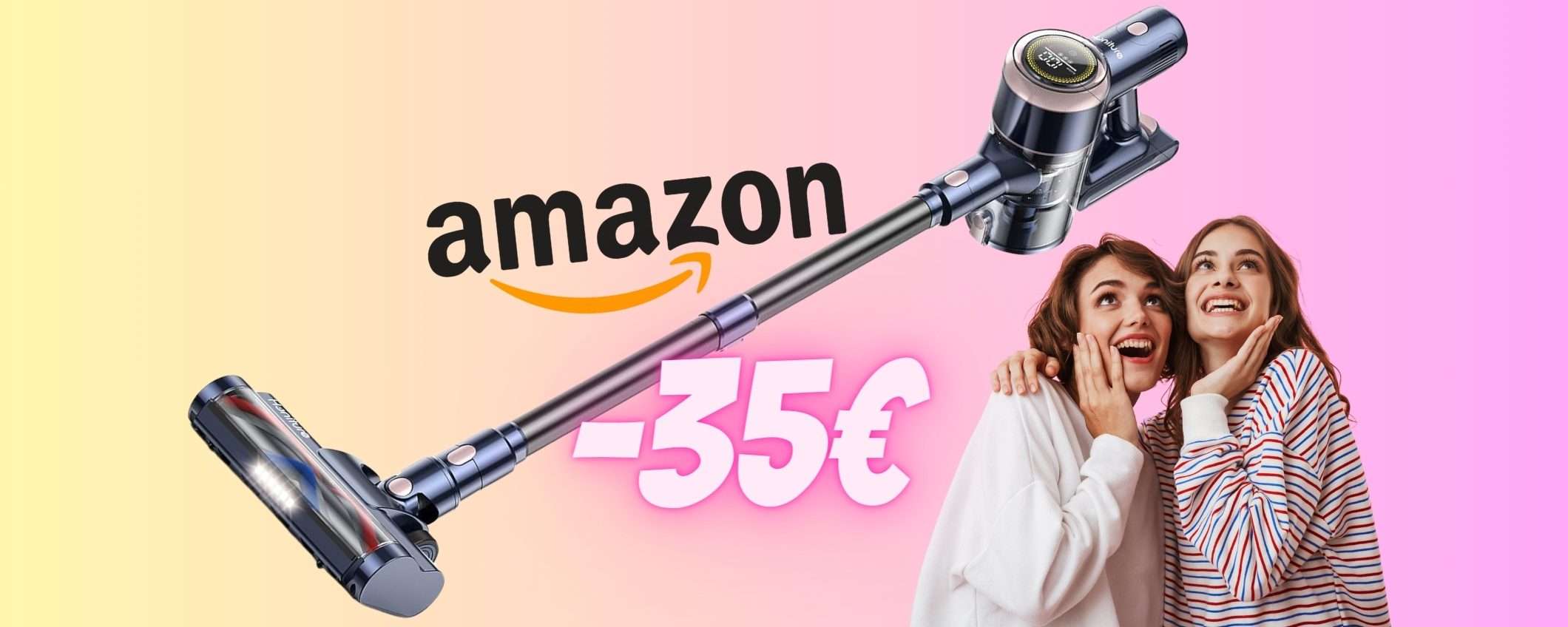 Aspirapolvere senza fili potente in DOPPIO SCONTO a 35€ in MENO