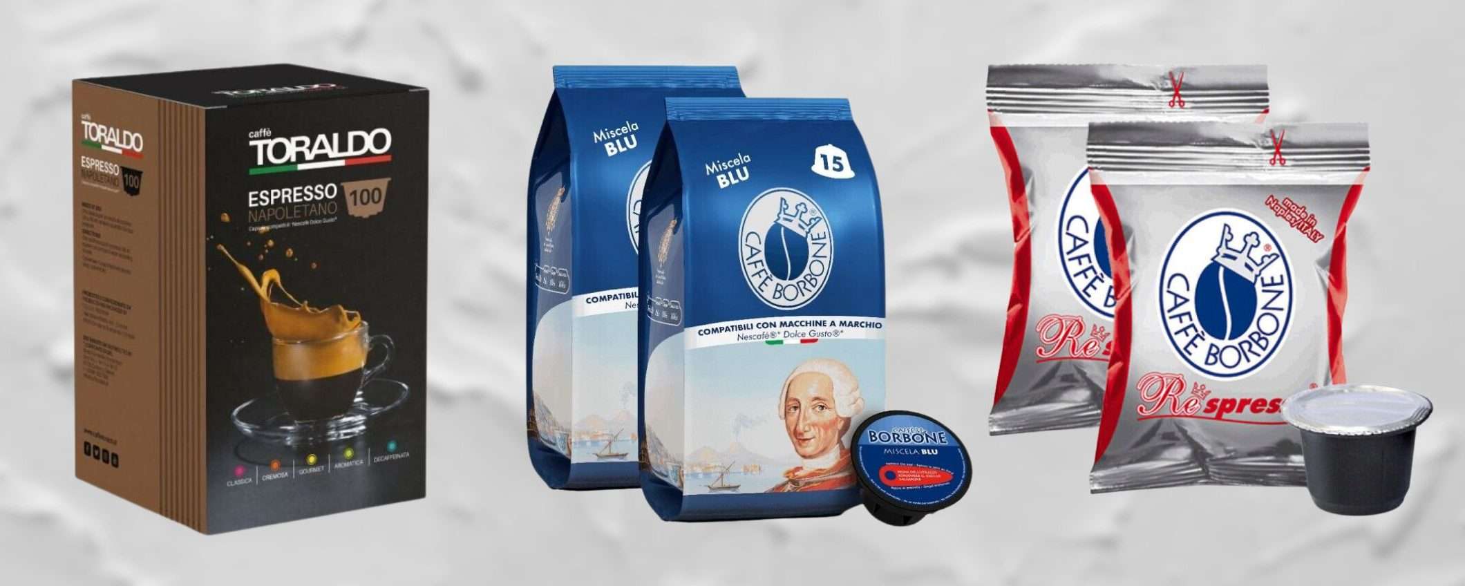 Capsule compatibili Nespresso, Dolce Gusto e a Modo Mio: FUORITUTTO da 0,12€