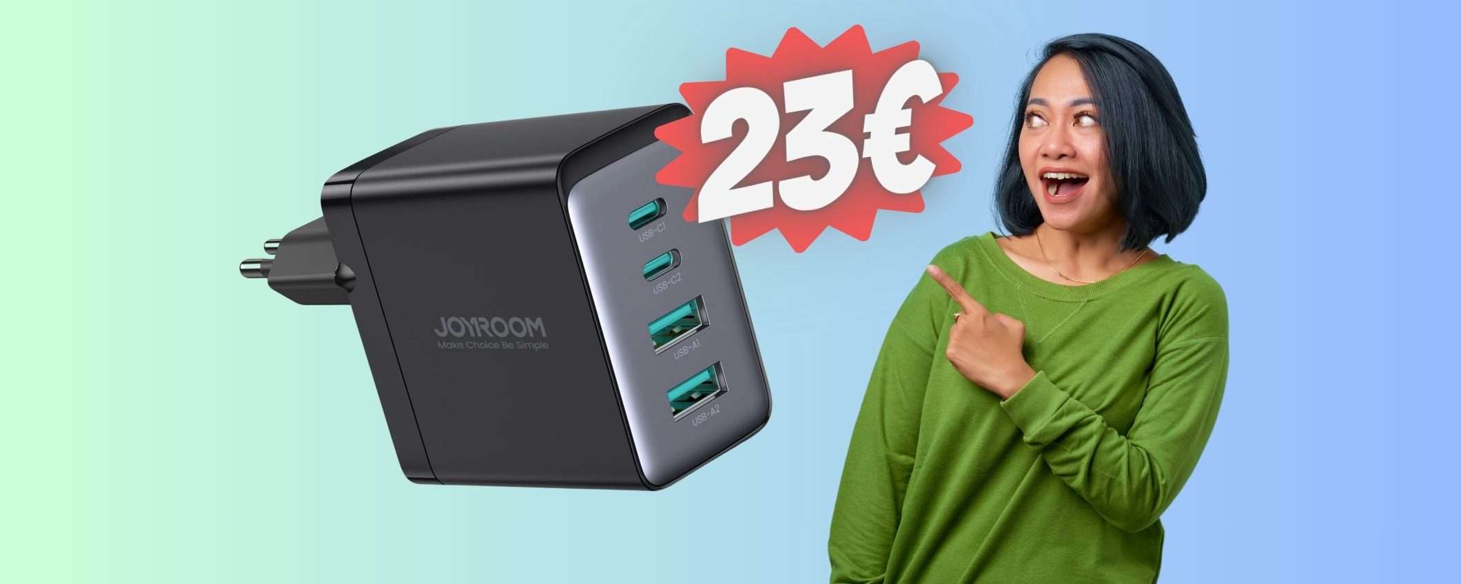 Caricatore con 4 porte USB: FOLLIA TOTALE di Amazon, ora solo 23€