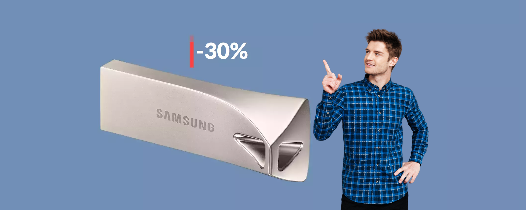 Chiavetta USB Samsung 64GB a prezzo BOMBA: già tua con 13€