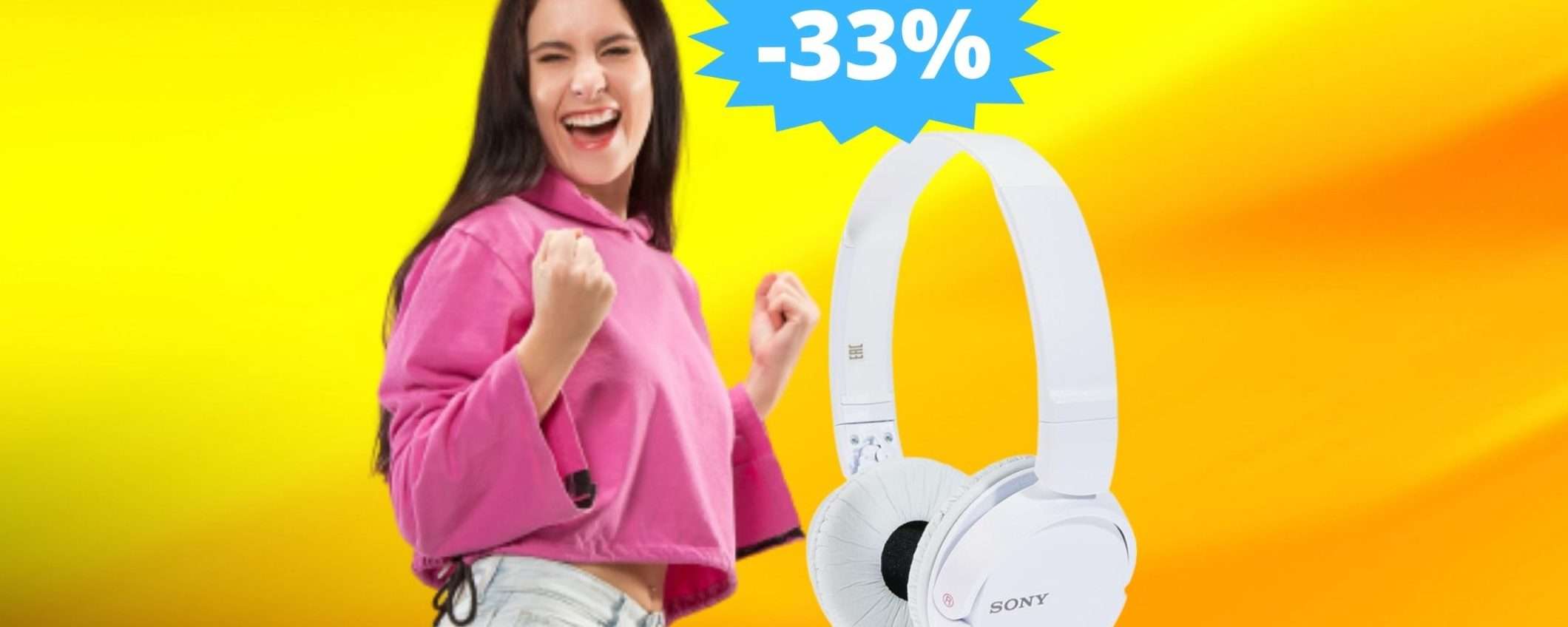 Cuffie Sony MDR-ZX110: MEGA sconto del 33% su Amazon