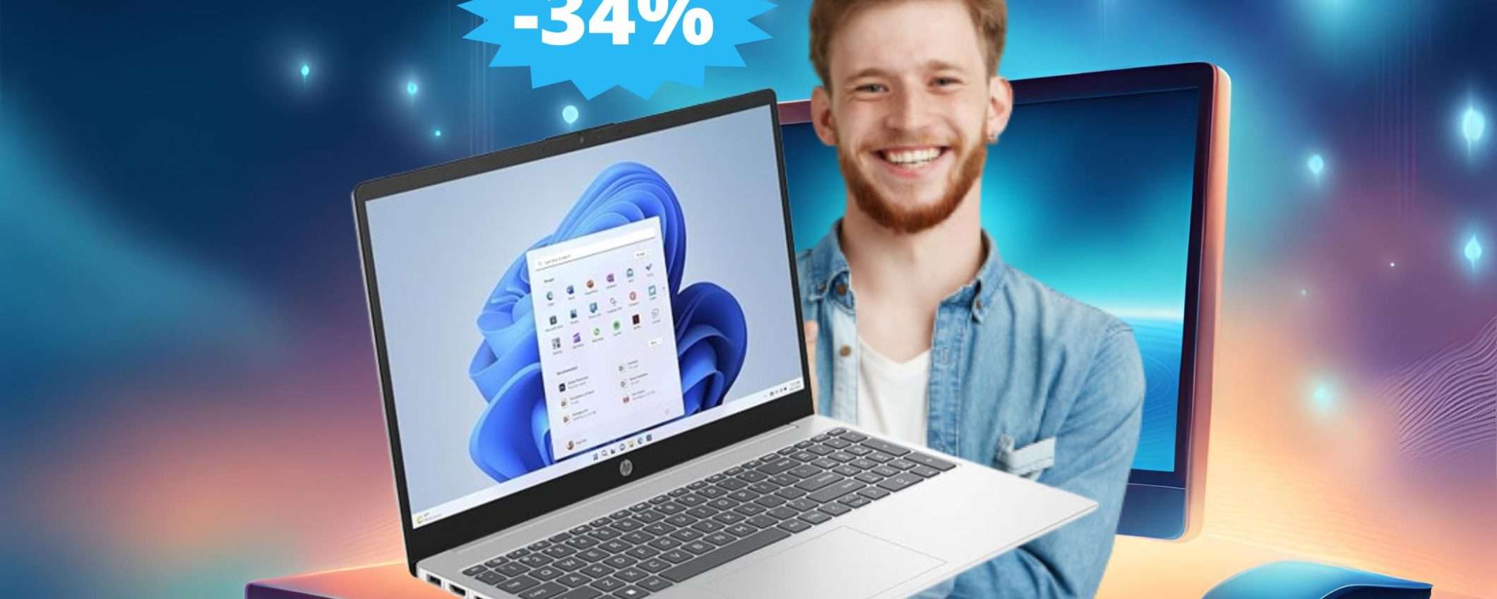 Laptop HP 15s: un'OCCASIONE da prendere al volo (-34%)