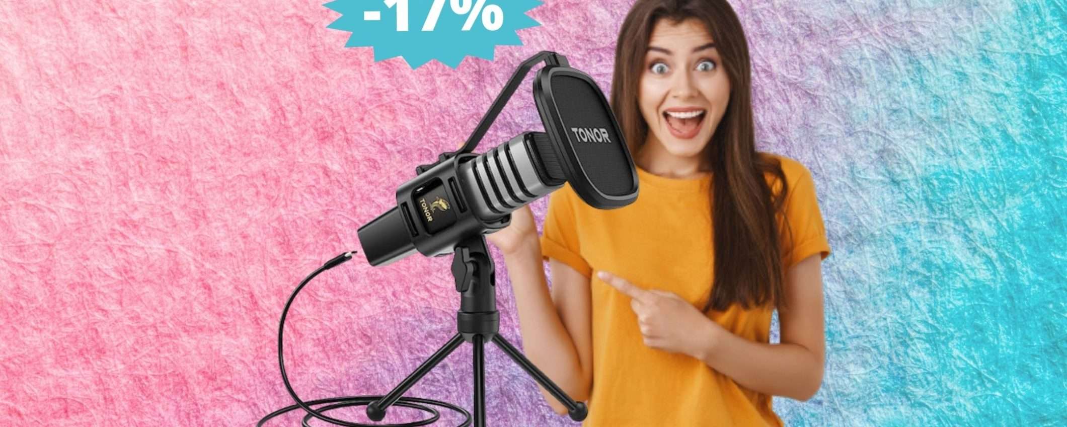 Microfono TONOR: SUPER sconto del 17% su Amazon