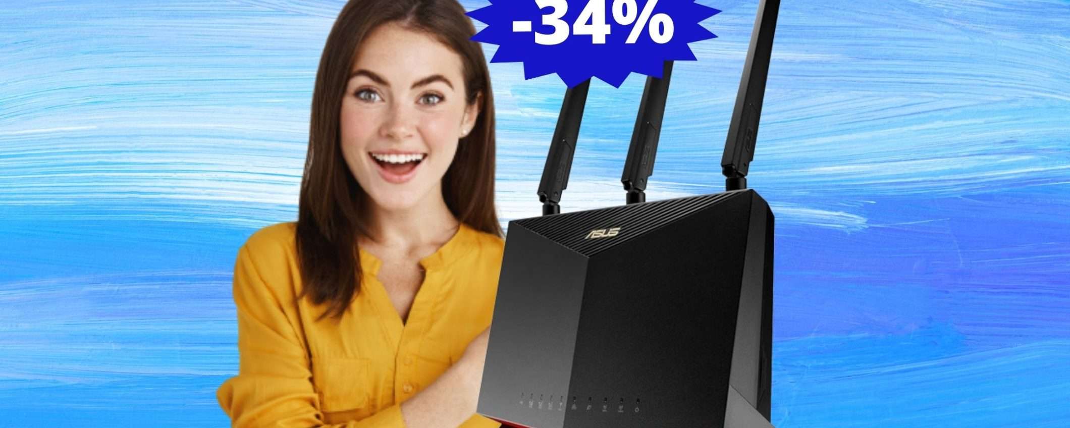 Modem ASUS: connettività AVANZATA in MEGA sconto del 34%