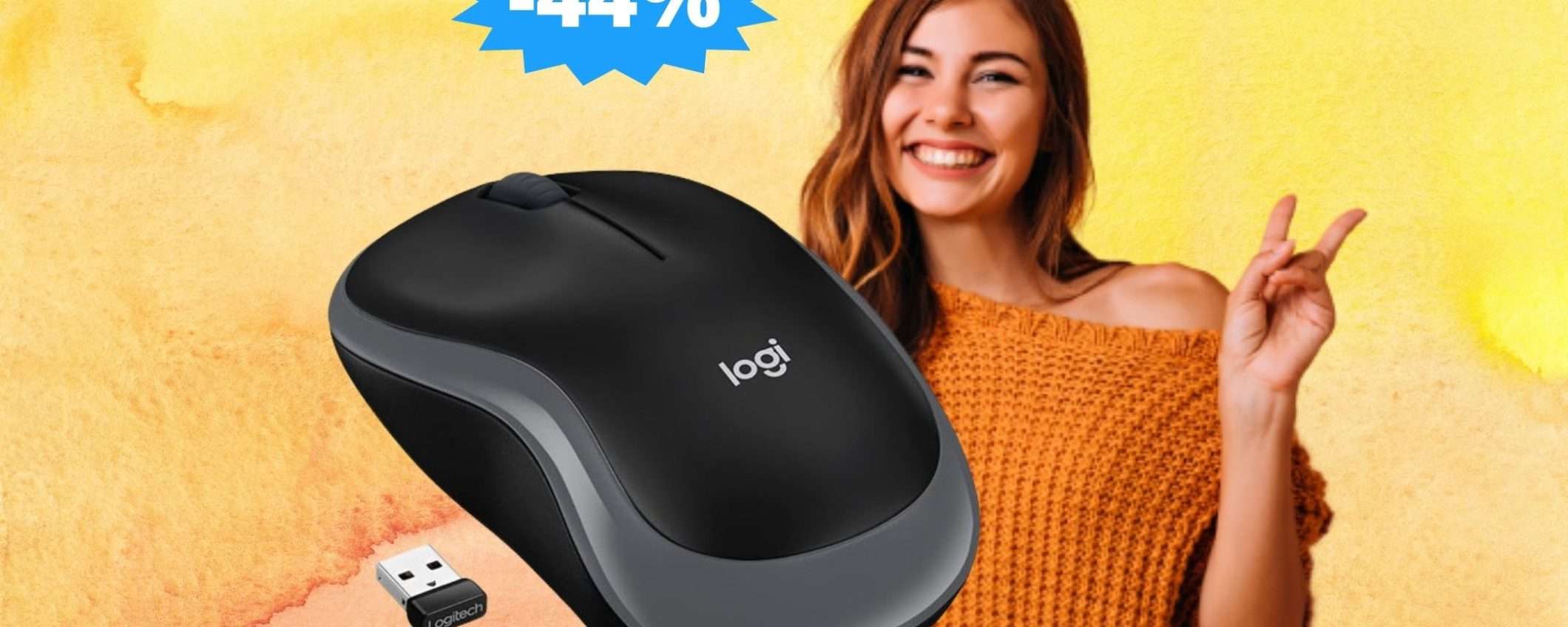 Logitech M185: comfort e affidabilità in MEGA sconto del 44%