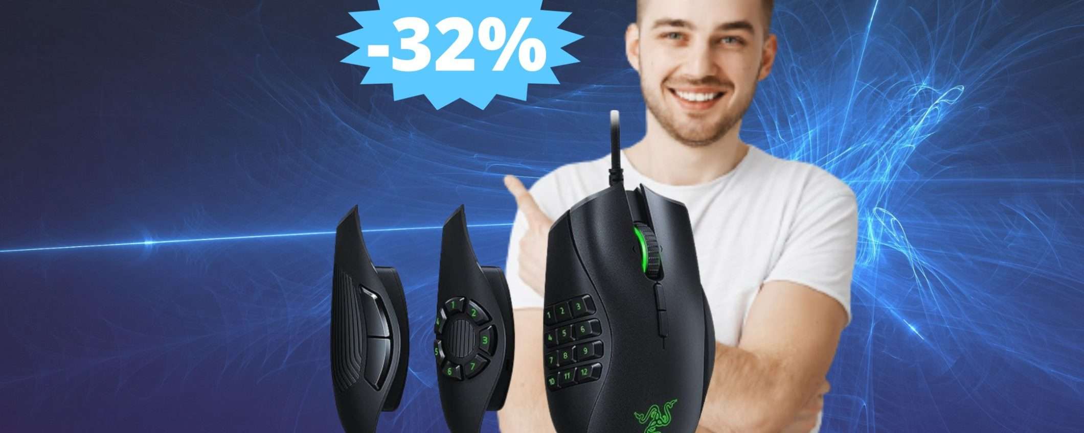 Razer Naga Trinity: trasforma la tua esperienza di gioco (-32%)