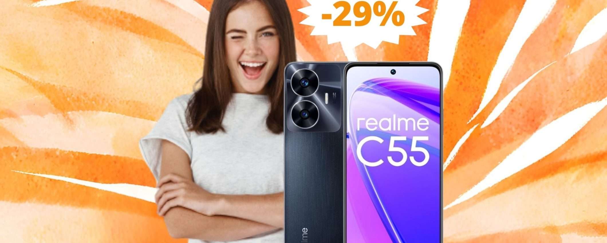 Realme C55: moderno affidabile e in MEGA sconto del 29%