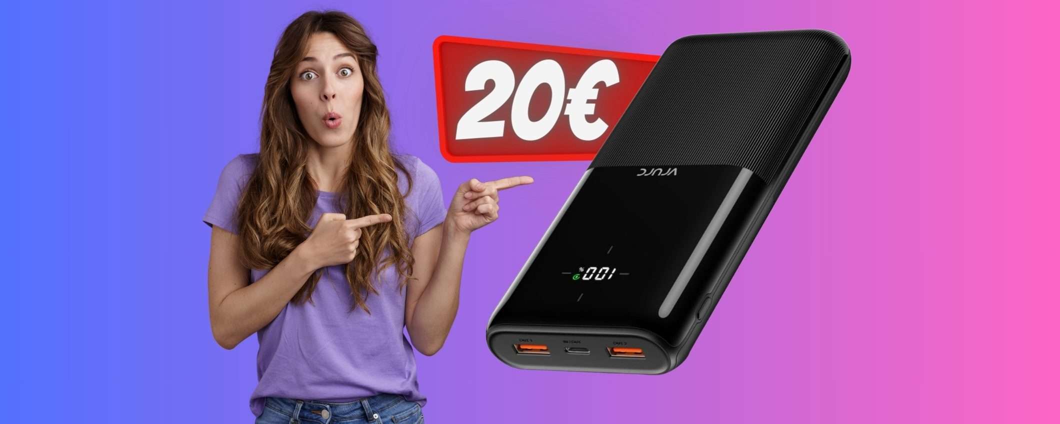 Doppio SCONTO PAZZESCO per questo power bank che ora è tuo a 20€