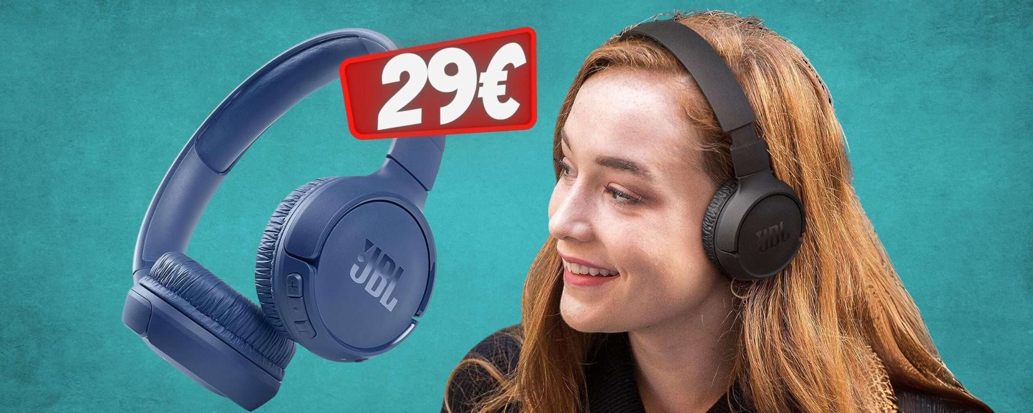 Le EPICHE cuffie wireless JBL Tune 510BT sono in PROMO a 29€ su Amazon