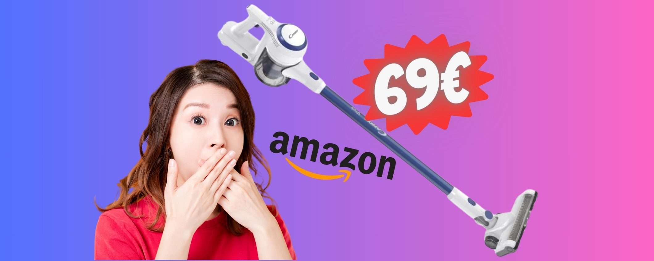 FOLLIA Amazon: solo 69€ per la scopa elettrica Candy Viva