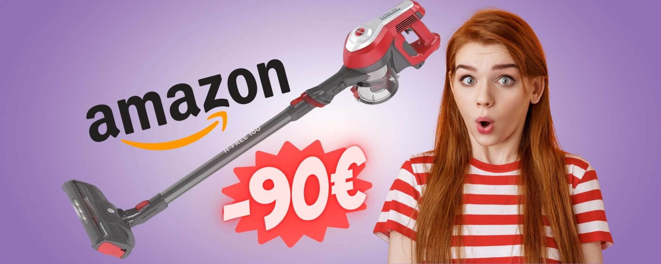 Hoover HF100: aspirapolvere elettrico a PREZZO SHOCK, 90€ in MENO