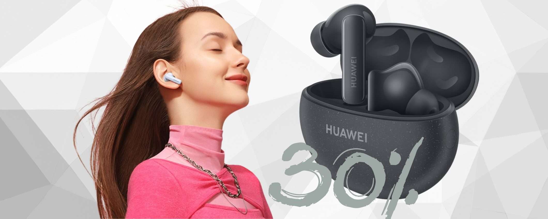 Huawei FreeBuds 5i scendono al MINIMO STORICO con SCONTO del 30%