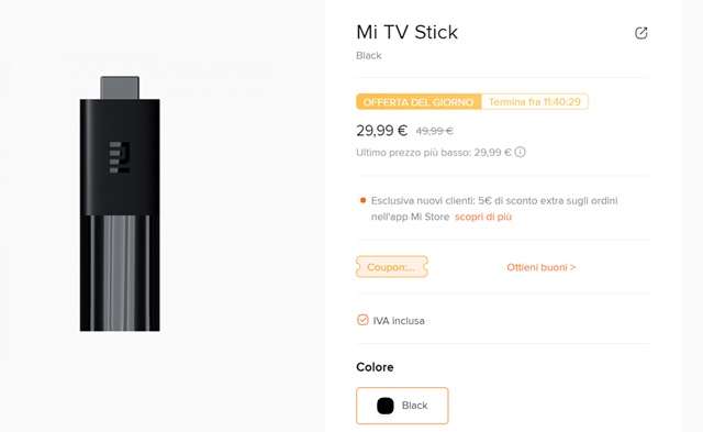 mi tv stick29 euro xiaomi