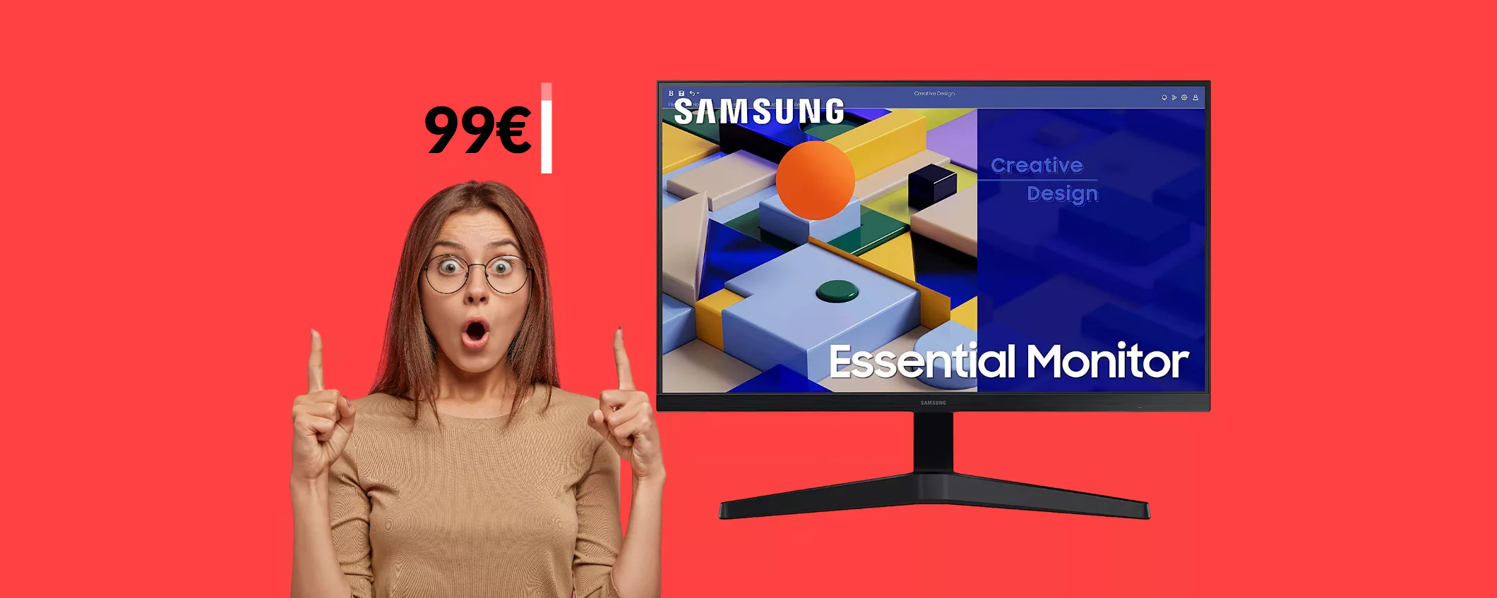 Monitor FullHD Samsung 24 pollici: non c'è di meglio a soli 99€