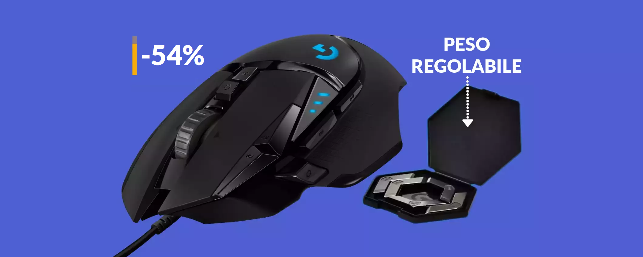 Mouse gaming Logitech a meno di metà prezzo: con 42€ è già tuo