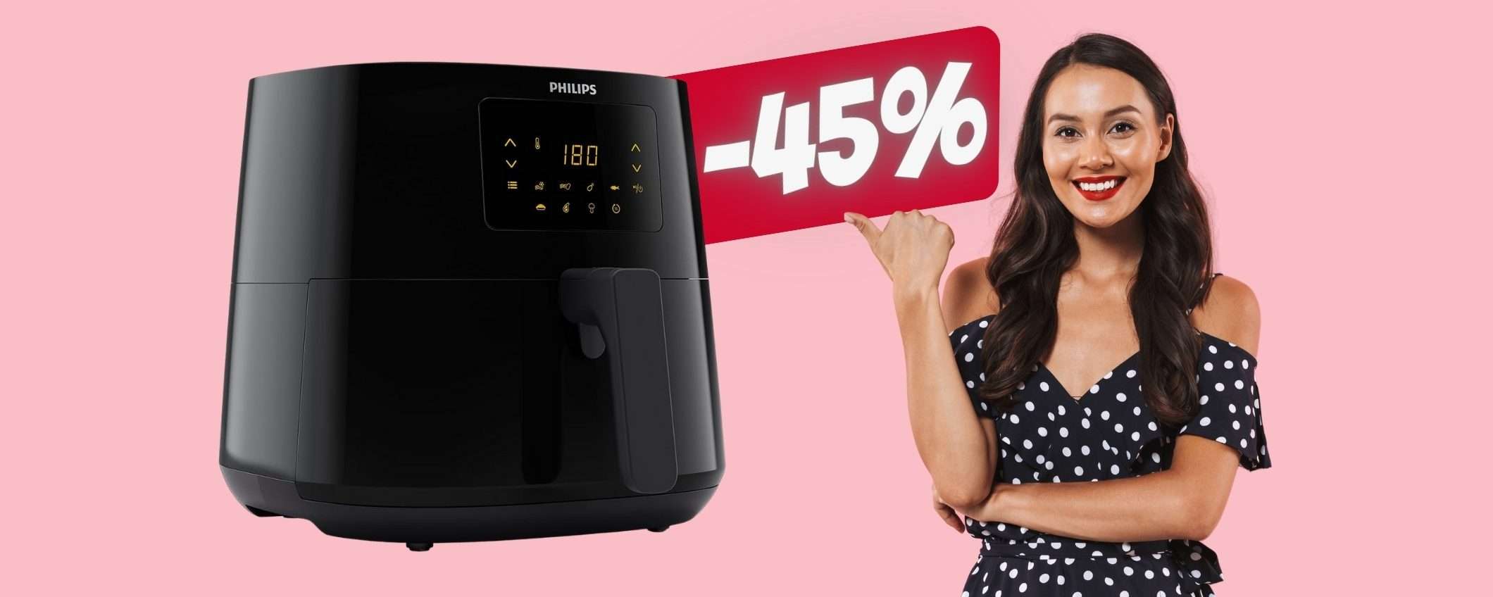 Philips Airfryer 3000: SCONTO del 45% per l'epica friggitrice ad aria