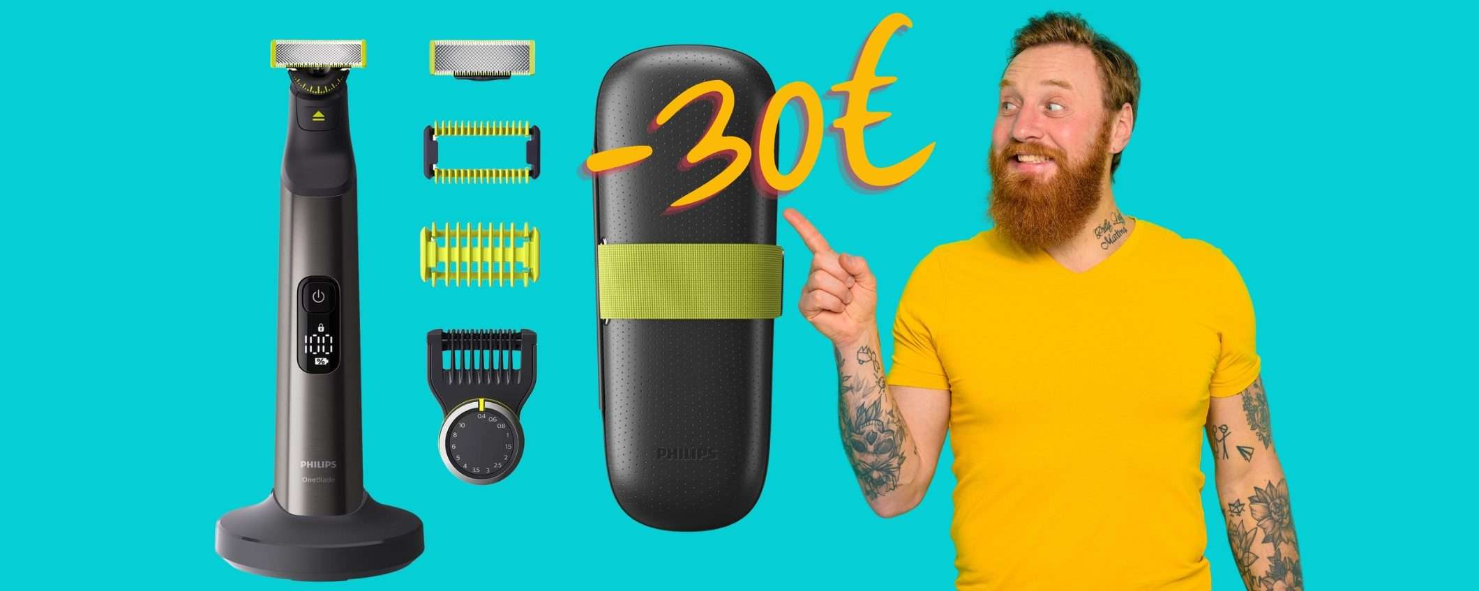 Philips OneBlade Pro 360: rasoio elettrico PROFESSIONALE a PREZZO WOW