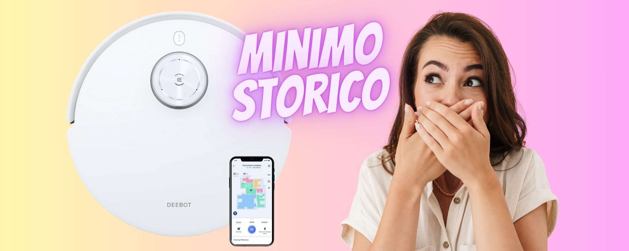 Robot aspirapolvere ECOVACS DEEBOT T10 al MINIMO STORICO