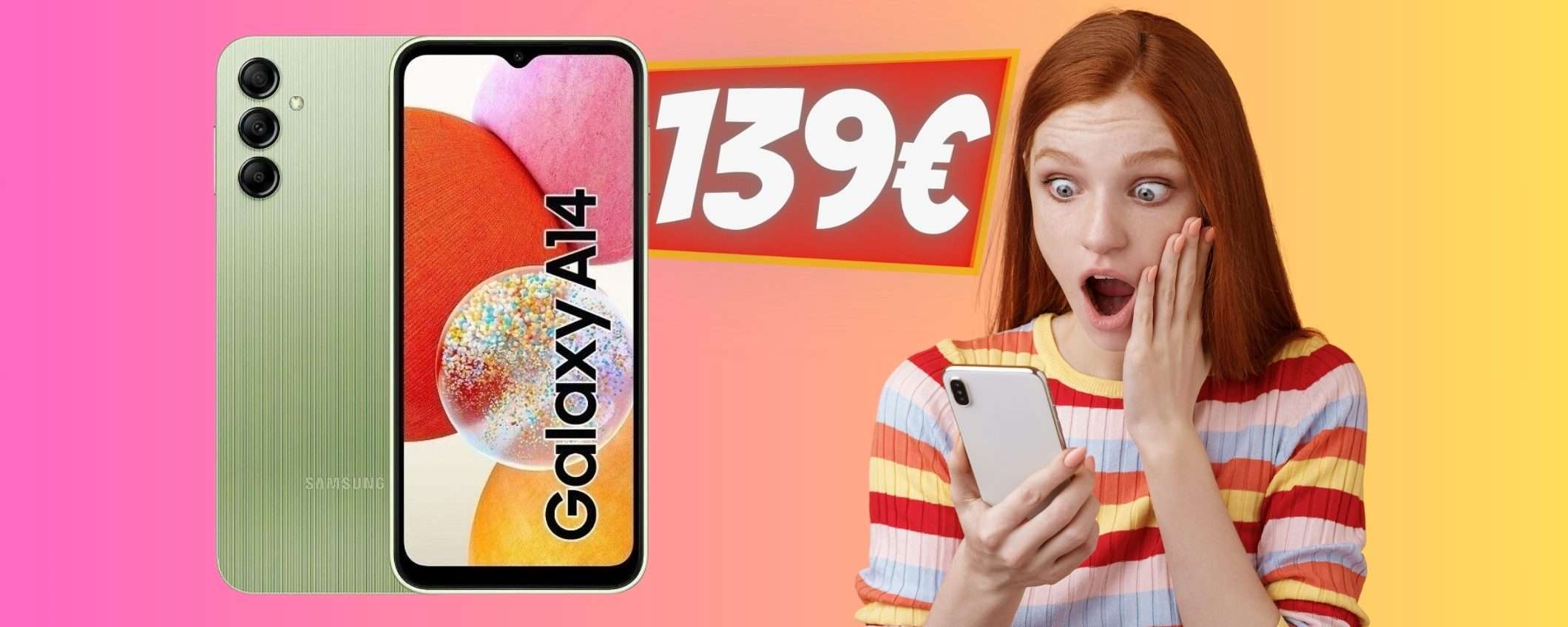 Samsung Galaxy A14 da 128GB a PREZZO STRACCIATO su eBay (-39%)