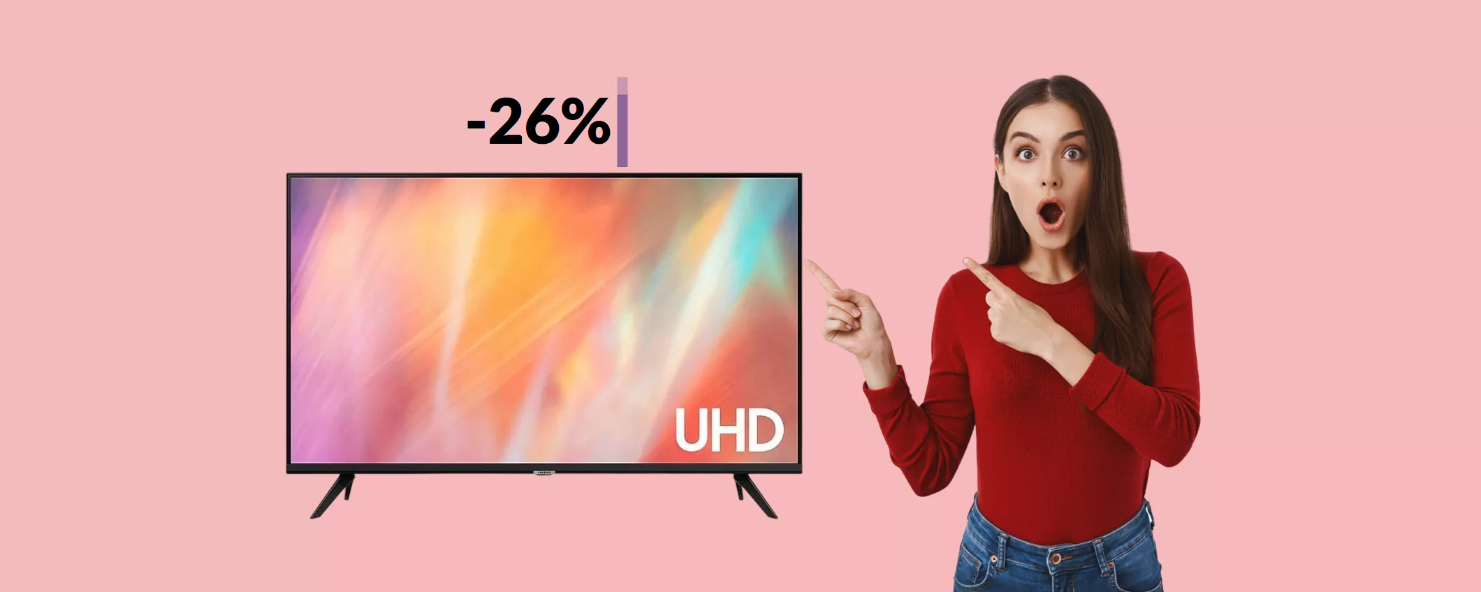 Samsung TV 4K 50'' con Digitale Terrestre oggi in SCONTO (-124€)