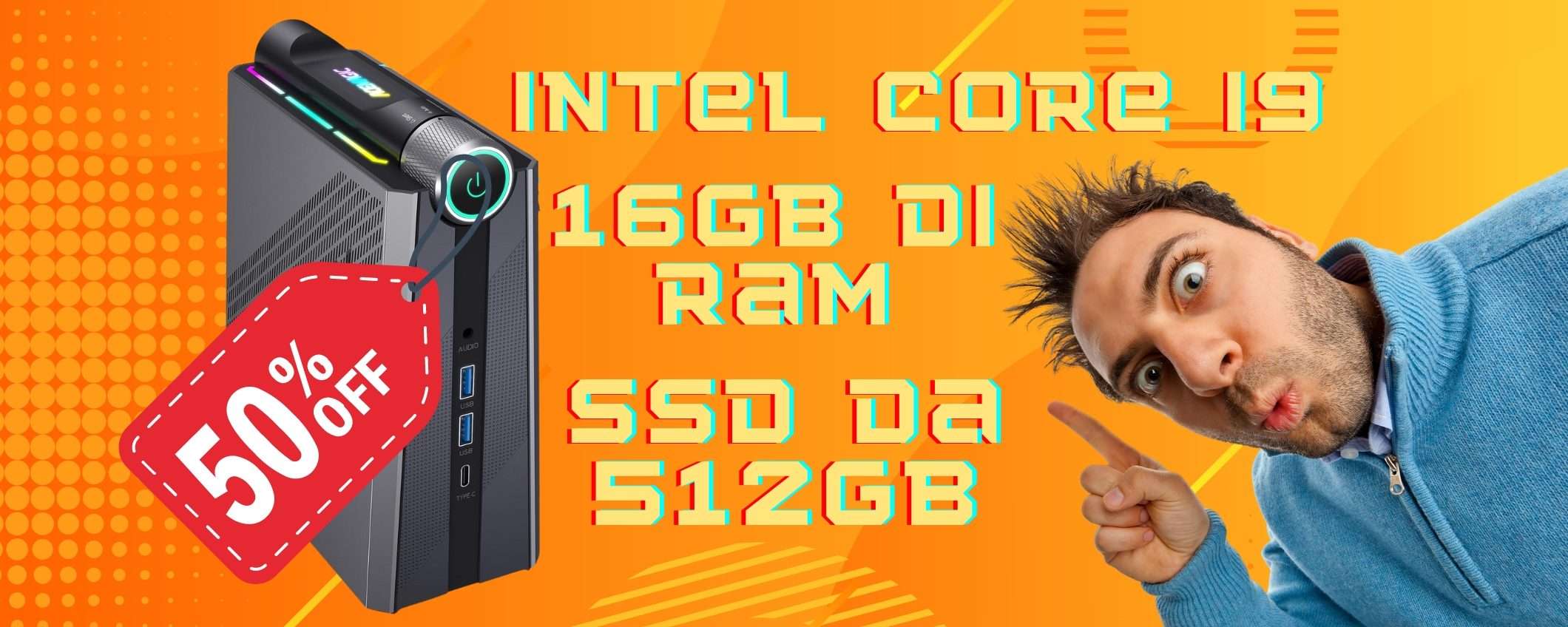 SCONTO ESAGERATO per un Mini PC con Intel Core i9 e 16/512GB (-50%)