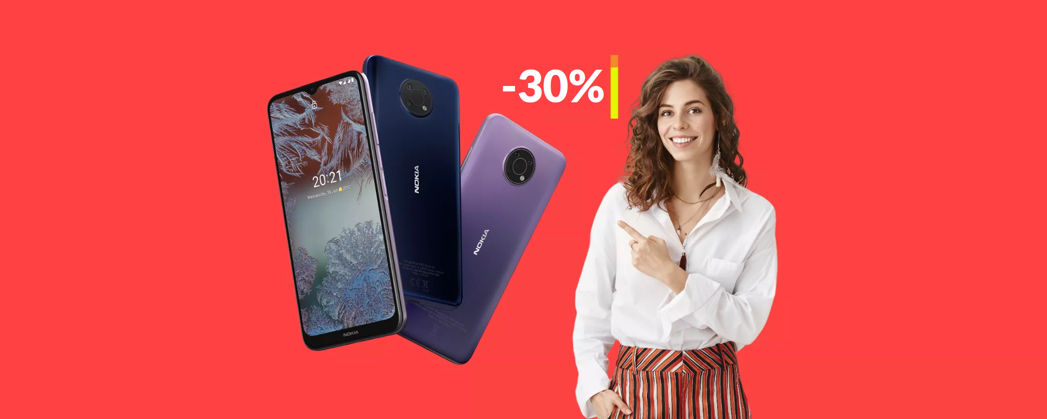 Nokia G10 con tripla fotocamera e batteria sterminata: solo 109€