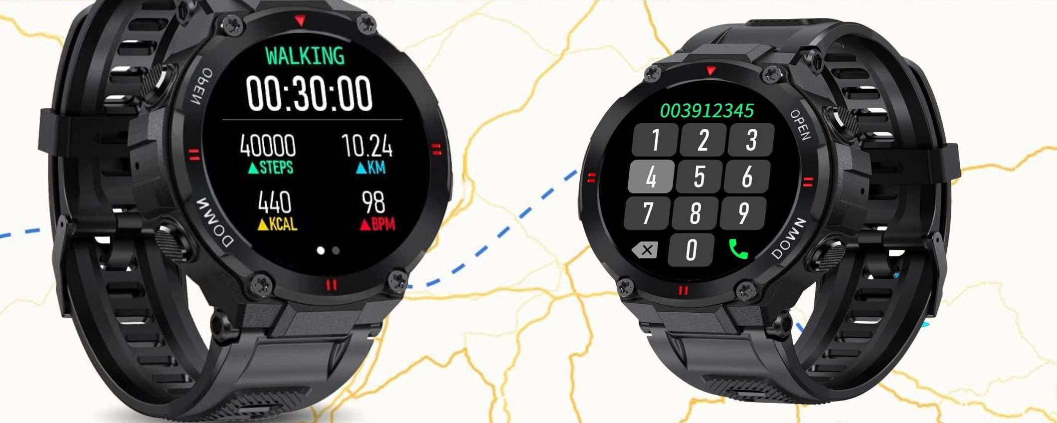 Uno smartwatch PAZZESCO a 24€: pressione sanguigna e telefonate dal polso